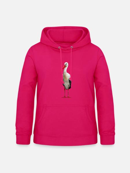 Weissstorch Störche - Frauen Hoodie - dunkles Pink