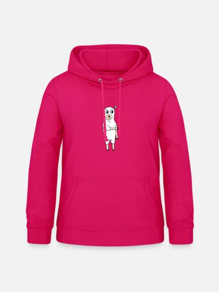 Alpaka Motiv - Frauen Hoodie - dunkles Pink