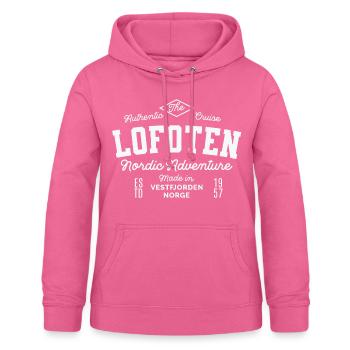 Lofoten Nordic Adventure - Sweat à capuche Femme - rose - Devant - AI Model Female 172 light (172cm)
