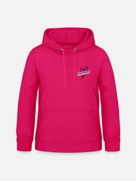 HAPPY Retro Sunset Neon - Frauen Hoodie - dunkles Pink