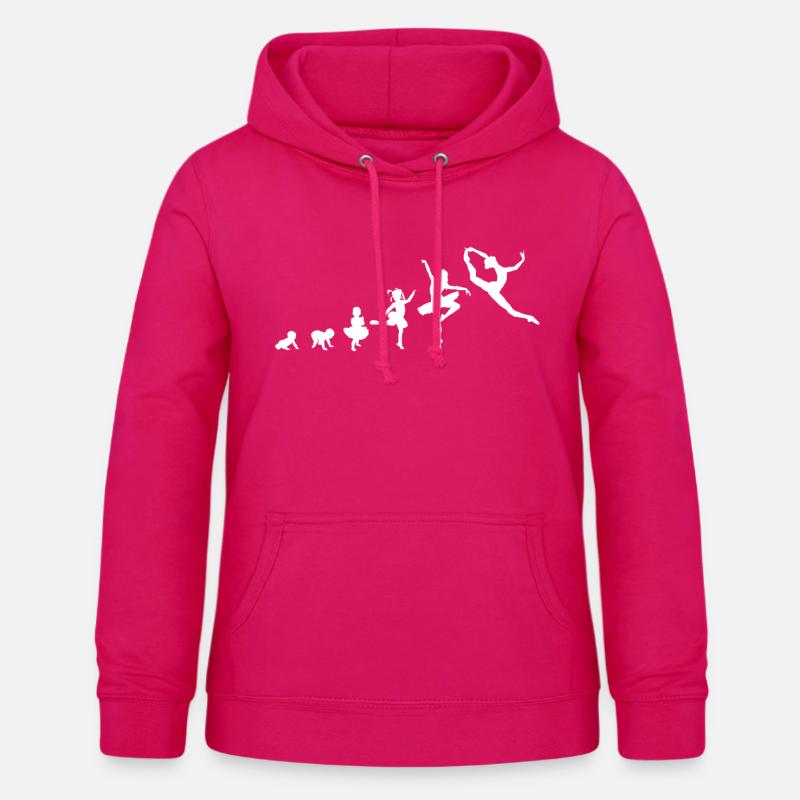 Evolution Classic White Dance - Women's Hoodie - dark pink