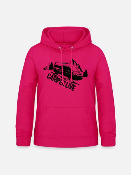 Camping - Campervan - Frauen Hoodie - dunkles Pink