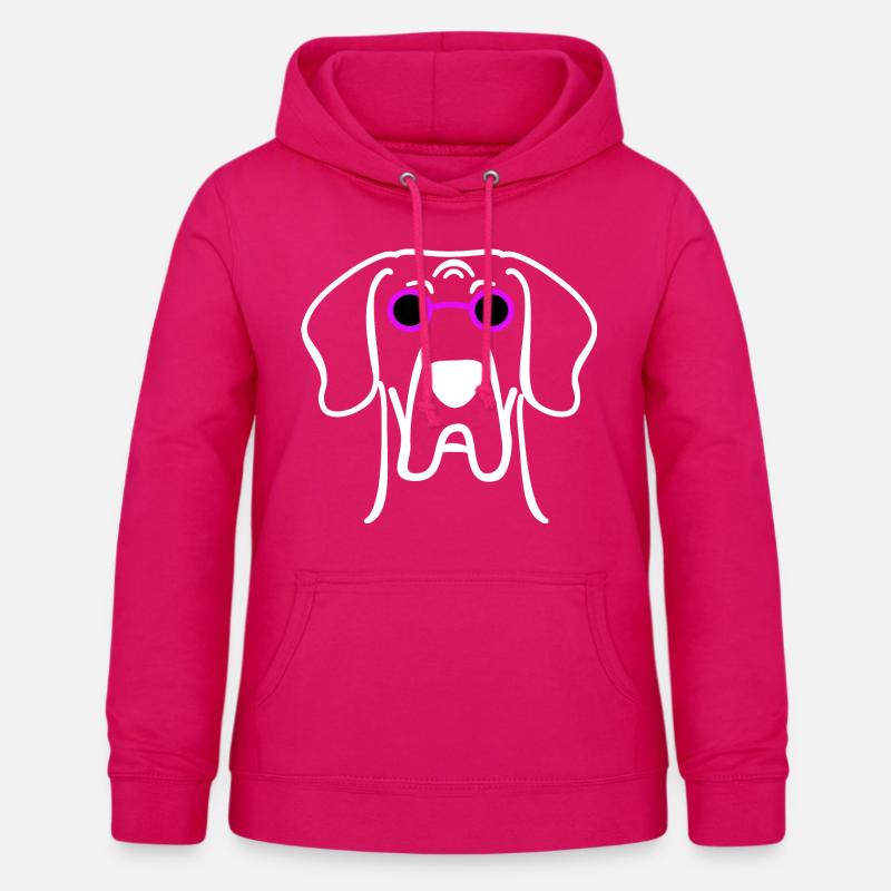 Cool Great Dane avec des lunettes de soleil - Sweat à capuche Femme - rubis