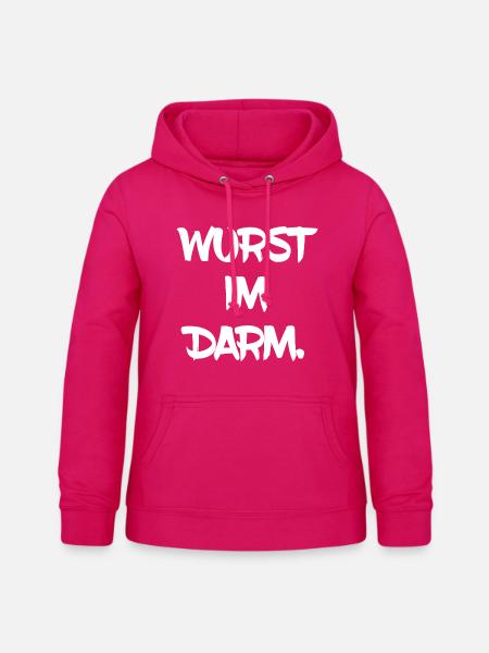 Wurst im Darm! - Frauen Hoodie - dunkles Pink