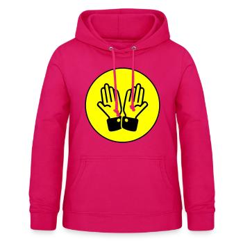 Cercle de prière des mains - Sweat à capuche Femme - rubis - Devant - AI Model Female 172 light (172cm)