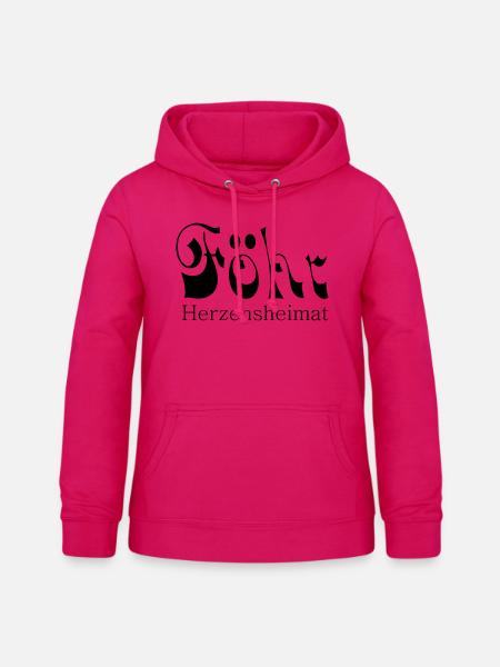 Herzensheimat Insel Föhr - Frauen Hoodie - dunkles Pink