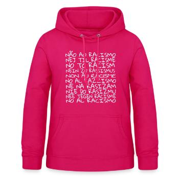NO TO RACISM / NO TO RACISM - Women's Hoodie - dark pink - Front - AI Model Female 172 light (172cm)