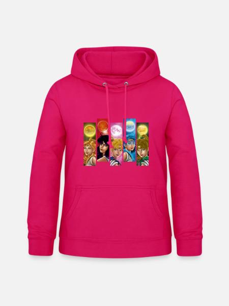 Sailor Moon - Frauen Hoodie - dunkles Pink