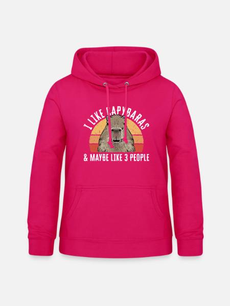 Capybara Nagetier - Frauen Hoodie - dunkles Pink