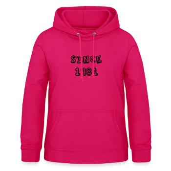 Since 1981 - Frauen Hoodie - dunkles Pink - Vorne - AI Model Female 172 light (172cm)