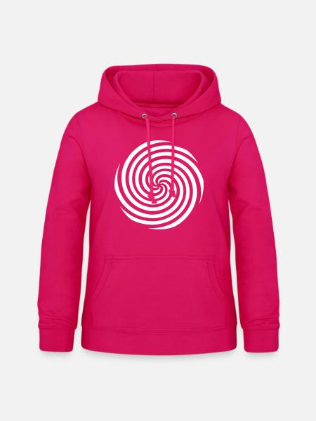 Optische Täuschung - Frauen Hoodie - dunkles Pink