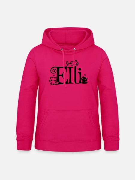 Elli Name Vorname Kätzchenname - Frauen Hoodie - dunkles Pink