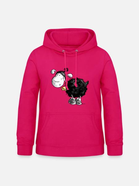 Wolli Wollschaf - Schaf - Schafe - Frauen Hoodie - dunkles Pink