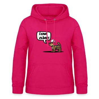 JE PEUX GRIMPER ! - Sweat à capuche Femme - rubis - Devant - AI Model Female 172 light (172cm)