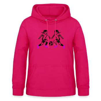 Fussball Team Frauenfussball - Frauen Hoodie - dunkles Pink - Vorne - AI Model Female 172 light (172cm)
