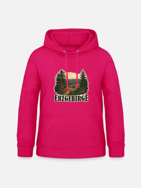 Erzgebirge - Frauen Hoodie - dunkles Pink
