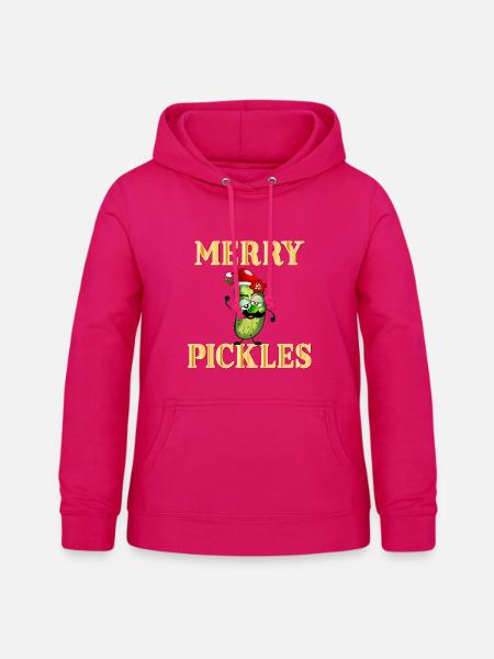 Pickles Frohe Weihnachten - Frauen Hoodie - dunkles Pink