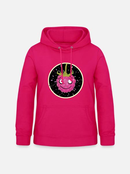 Kuschelhimbeere im Kosmos - Frauen Hoodie - dunkles Pink