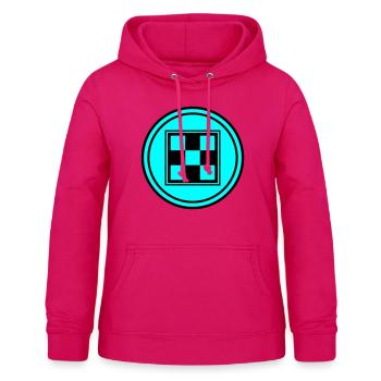 Symbole d’échiquier - Sweat à capuche Femme - rubis - Devant - AI Model Female 172 light (172cm)