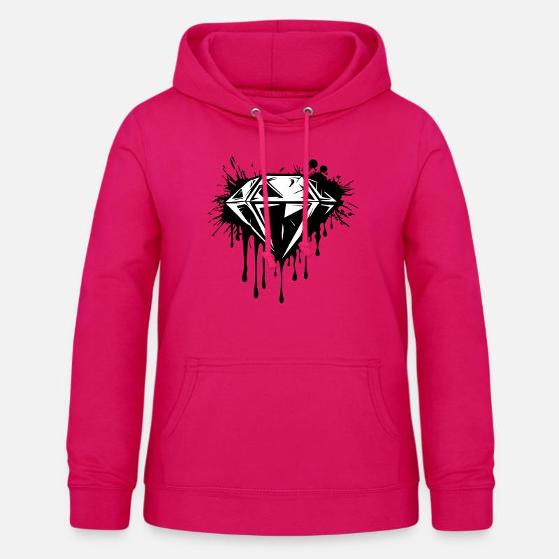 Pierre précieuse de diamant - Sweat à capuche Femme - rubis