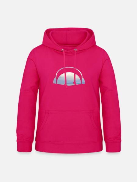 Sonnenuntergang Kopfhörer - Frauen Hoodie - dunkles Pink