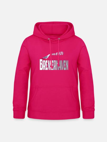 Bremerhaven Möwe & Moin Design - Frauen Hoodie - dunkles Pink