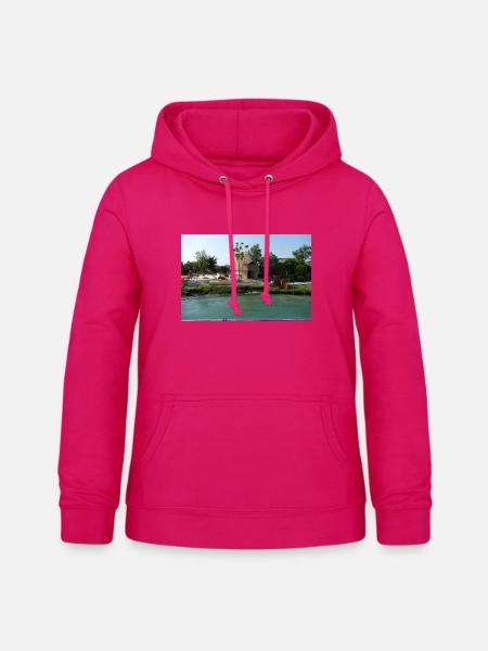 Die Fischerhäuschen von Caorle - Frauen Hoodie - dunkles Pink