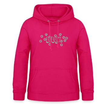 Lustig Lilly - Frauen Hoodie - dunkles Pink - Vorne - AI Model Female 172 light (172cm)