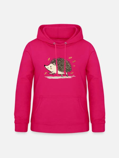 putziges Igelkind - Frauen Hoodie - dunkles Pink