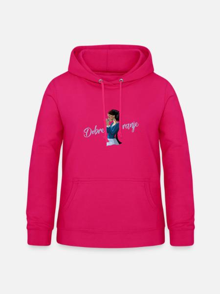 DOBRE RANJE - Frauen Hoodie - dunkles Pink