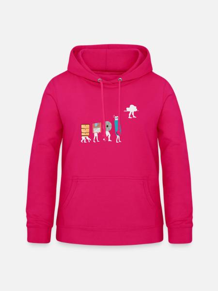 Cloud-Computing-Lustige Programmierer-Daten-KI-Software - Frauen Hoodie - dunkles Pink
