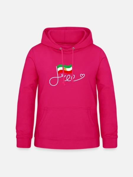 Free Iran Flaggen-Schriftzug - Frauen Hoodie - dunkles Pink