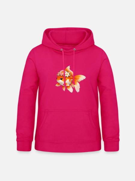 Goldfisch - Frauen Hoodie - dunkles Pink