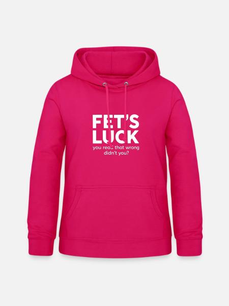 Fet's Luck: Lies das falsche Tee - Frauen Hoodie - dunkles Pink