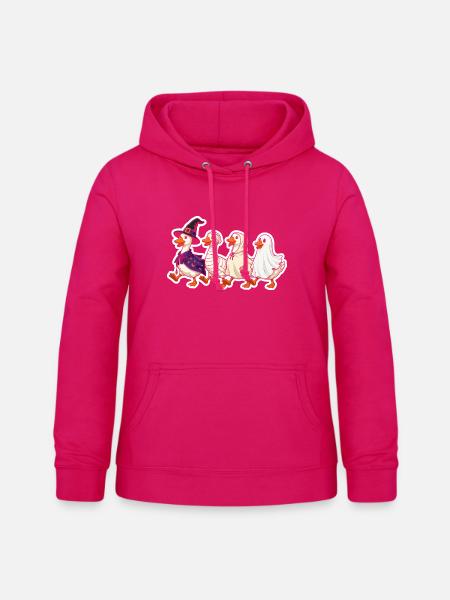 Hexenenten Parade - Frauen Hoodie - dunkles Pink