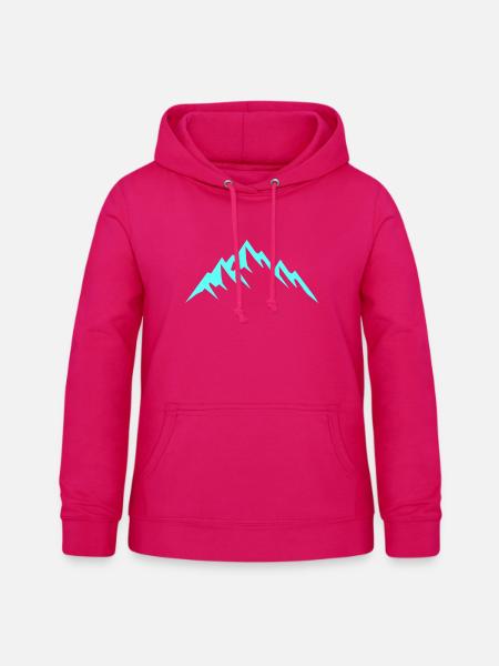 Mountains Gipfel Berge - Frauen Hoodie - dunkles Pink