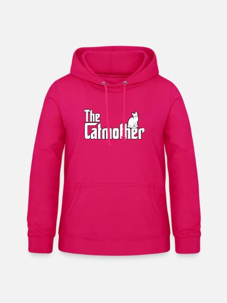 Catmother Katzenmutter Katzenmama Cat Mom - Frauen Hoodie - dunkles Pink