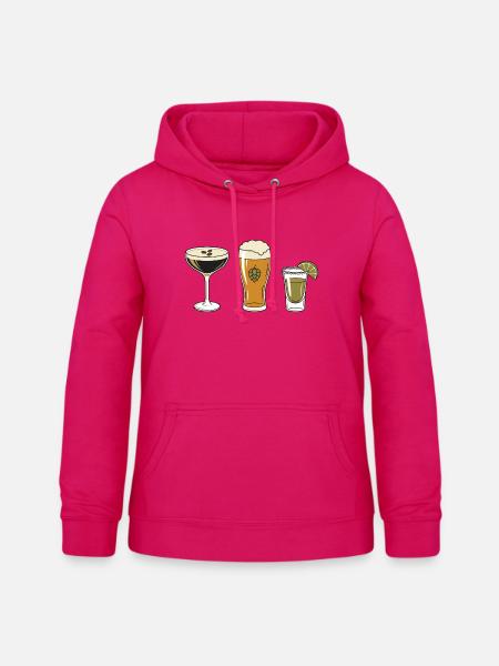 Cocktail Bier Shot - Frauen Hoodie - dunkles Pink