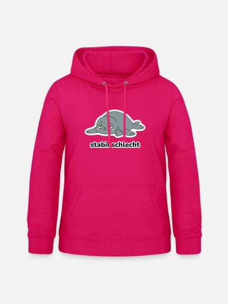 stabil schlecht – Robbe Meme - Frauen Hoodie - dunkles Pink