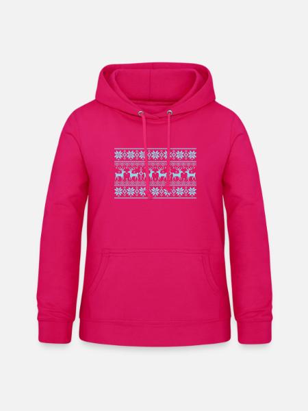 Frohe Weihnachten Muster 1 - Frauen Hoodie - dunkles Pink