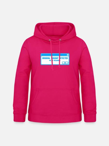 Ursprünglicher Gedanke erkannt – Anti-KI-Schlam - Frauen Hoodie - dunkles Pink