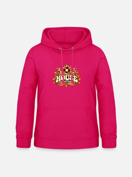House Feel the Groove - Frauen Hoodie - dunkles Pink