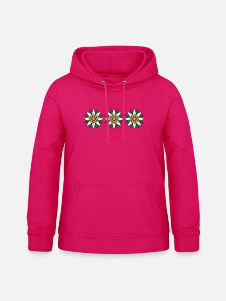 Edelweiss - Frauen Hoodie - dunkles Pink