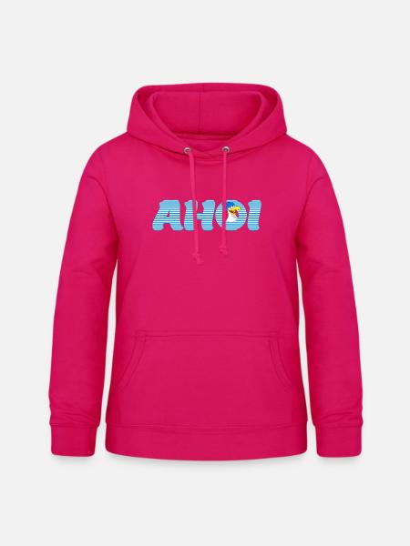 Ruf Ahoi mit Möve - Frauen Hoodie - dunkles Pink