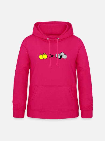Äpfel Birnen Vergleich - Frauen Hoodie - dunkles Pink