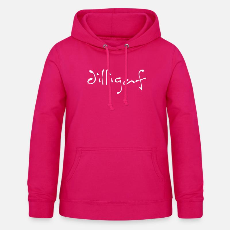 DILLIGAF écrit à la main - Sweat à capuche Femme - rubis