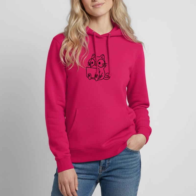 Programmierer Coding Nerd Katze Sweat à capuche Femme