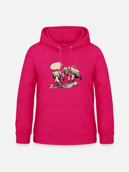 Zwei Geier auf Steinigem Grund - Frauen Hoodie - dunkles Pink