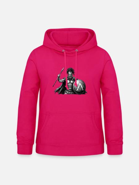 Spartanischer Krieger mit Schild - Frauen Hoodie - dunkles Pink