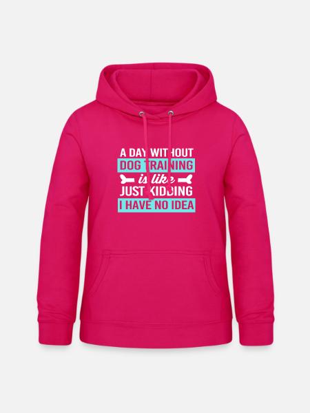 Hundetrainer - Frauen Hoodie - dunkles Pink